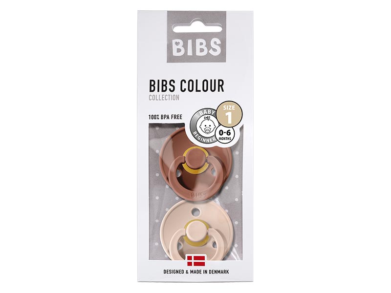 Bibs Colour Collection Tétine Ronde Caoutchouc Naturel T2 2uts